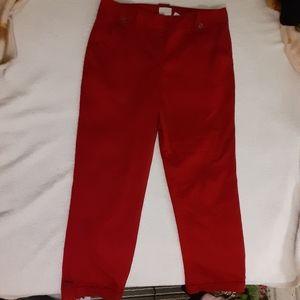 Size 6 Red Worthington Modern fit Pants